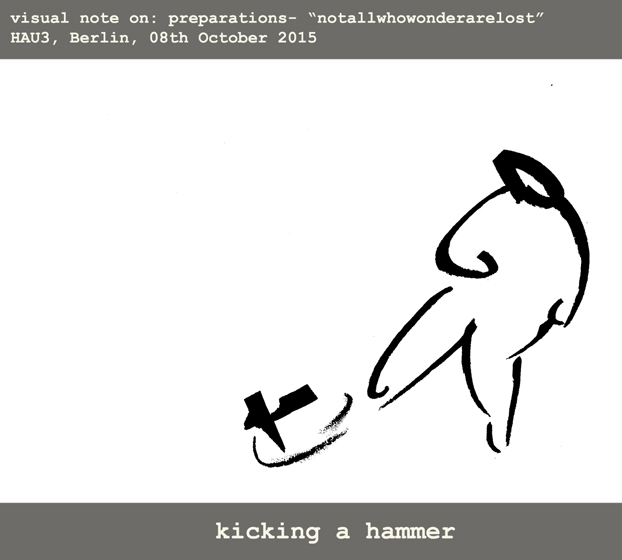 Kicking a hammer